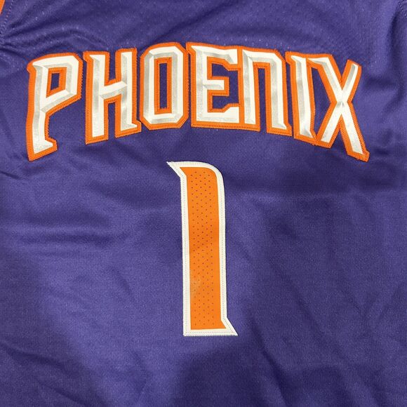 Nike NBA Phoenix Suns Devin Booker #1 Purple Jersey Size 50 w/ Length +4 - Picture 5 of 9